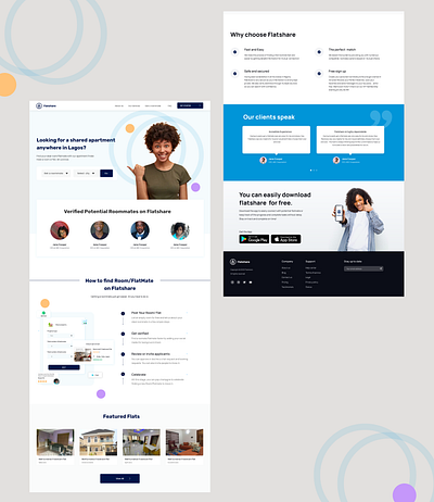 FlatShare design ui ux web