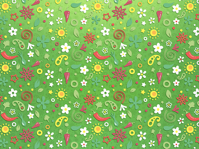 Spring chilli pattern design graphic design illustration pattern repeating pattern spring vector