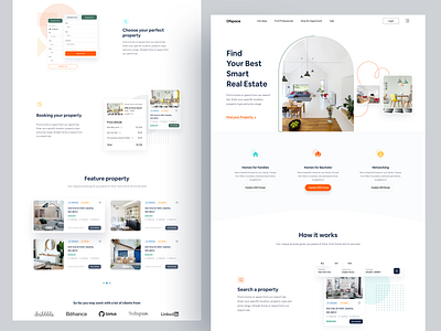 Real Estate Home page I Ofspace agency landing page branding design landing page ofspace property property management real estate agency real estate agent real estate branding real estate logo realestate ui uiux ux webdesig website design