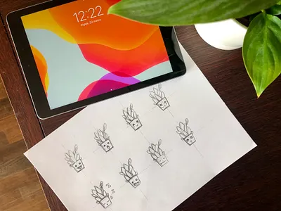Plant Sketches app design classic clean design icons icons design illustraion logo minimal mobile pencil art pencil sketch prototype sketch sketchbook sketches ui vector workflow