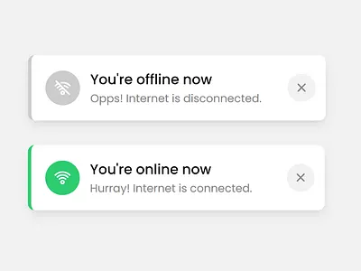 Toast Notification to Detect Internet Connection in HTML CSS & J toast notification