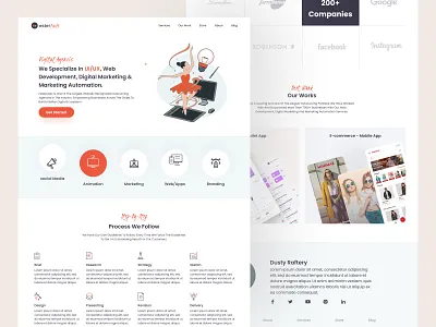 EsterPixel Freelancer Portfolio app app devlopment clean color colors contact us figma freelancer inquiry minimal portfolio portrait illustration smart design soft soft color uiux website website design website development work