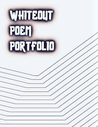 Whiteout Poem Portfolio Cover book cover whiteout poem