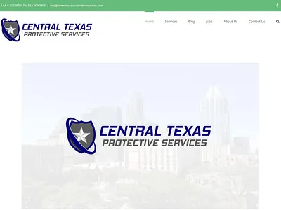 Central Texas Protective Services Home Page website design