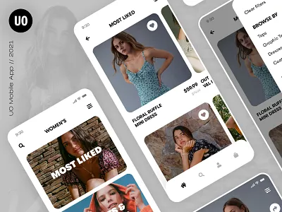 UO Mobile App Concept app design branding ecommerce ecommerce design ecommerce shop fashion mobile app mobile ui ui design user design user inteface ux design