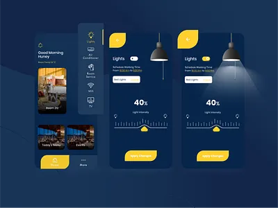 Smart Hotel App design hotel living smarthome ui