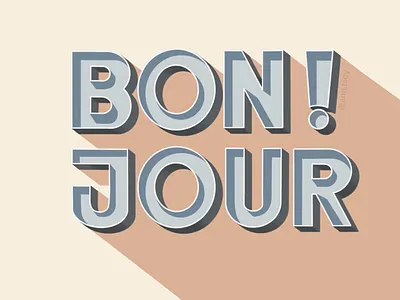 Bonjour calligraphy design digital illustration digital lettering french lettering letters logo poster design procreate typogaphy