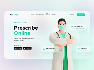 PreScribo UI design concept behance blur background designer digital marketing doctor app doctor appointment glassmorphism trending ui ui uidesign uiux ux uxdesign uxresearch webdesign webdevelopment