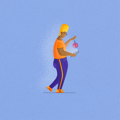 Mr. Dribbble animation basketball boy branding character child childhood children color dribbble illustration light people shadows styleframe teenager texture ui web website