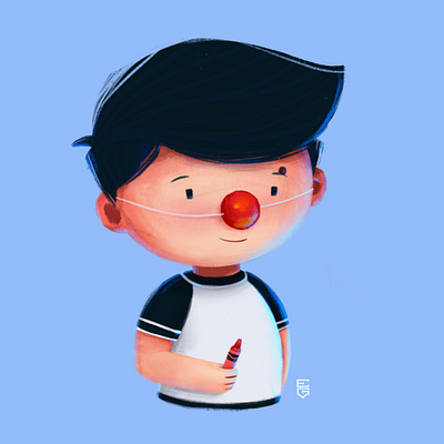 Little clown digital art illustration kids illustration procreate