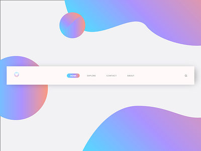 #DailyUI #053 - Header Navigation 053 adobexd gradient header header navigation interface navigation navigation bar ui uidesign ux web web design website