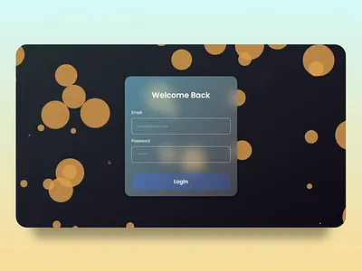 Glass Login with Particle.js design figma glass glassmorphic glassmorphism login login page login screen minimal particle particle js ui ui design