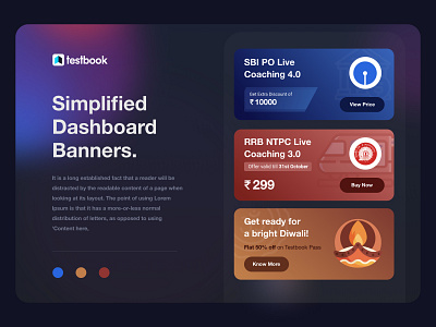 Banners UI for Testbook App