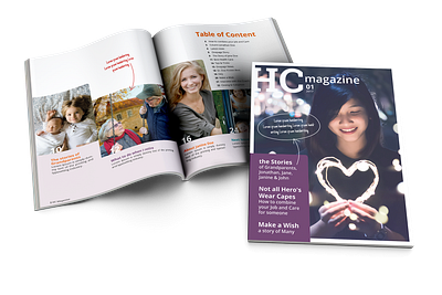HC Magazine Template cover graphic design healthcare indesign lifestyle magazine table of contents template