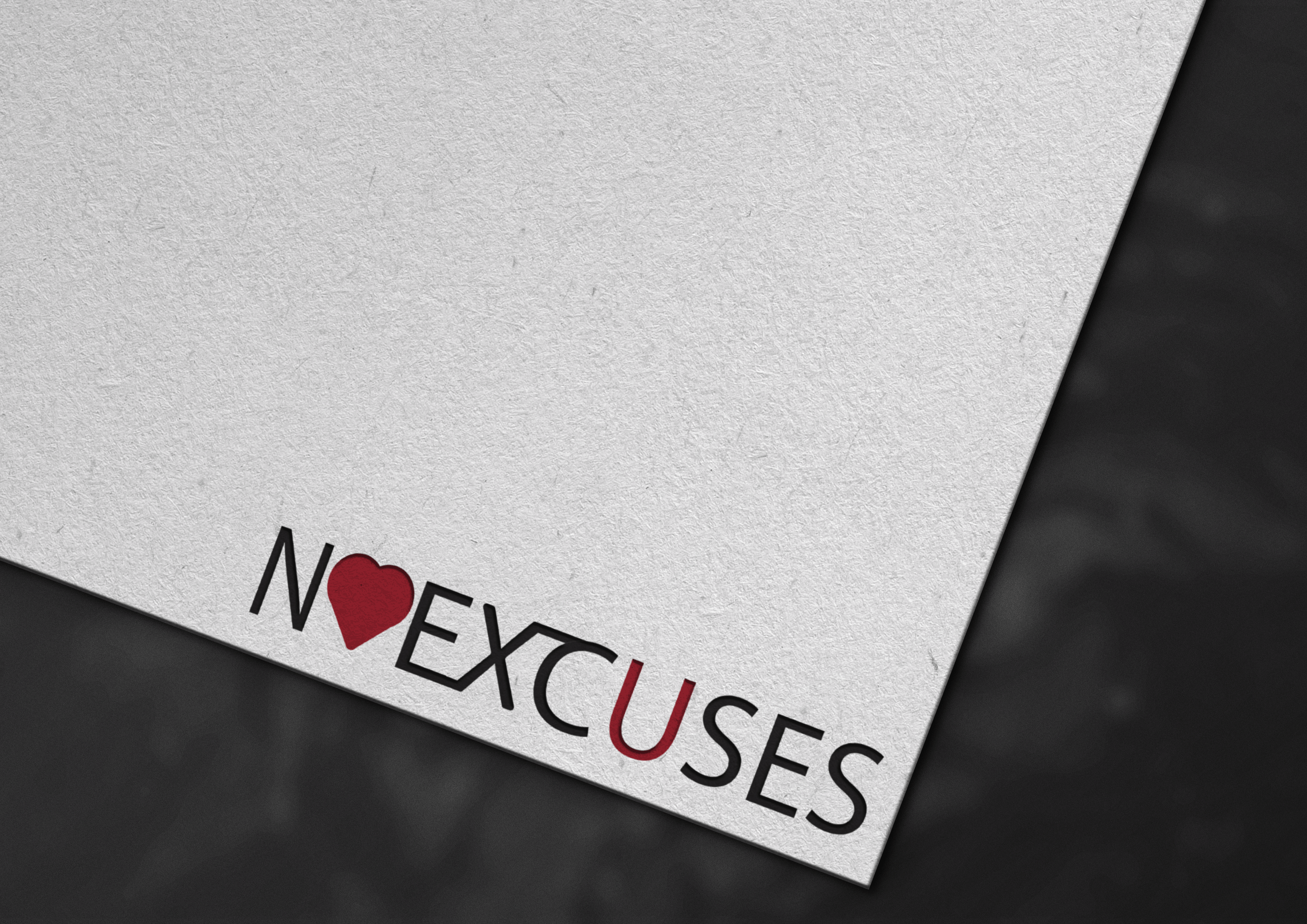 NO EXCUES logo logo design logo designer