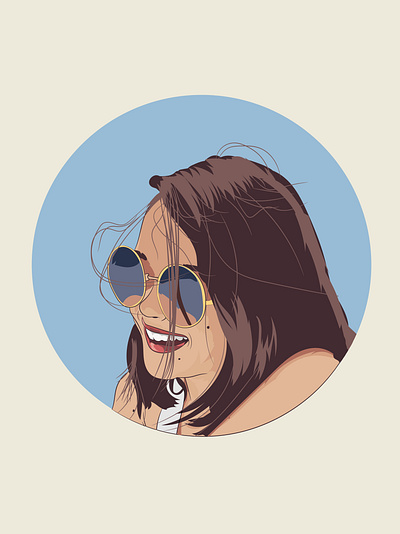 Girl Sunglasses Vector Art animation design digital art illustration illustrator minimal vector vector art vector illustration vexelart