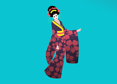 An Upset Geisha! design figma illustration vector