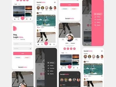 Social Media Photo UI design mobile app mobile design ui uiux ux