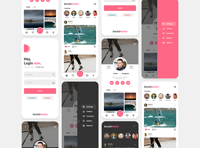 Social Media Photo UI design mobile app mobile design ui uiux ux
