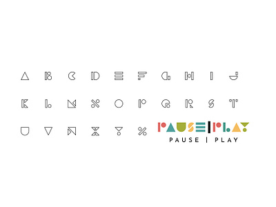 Pause|Play Logo & Font branding design logo typography