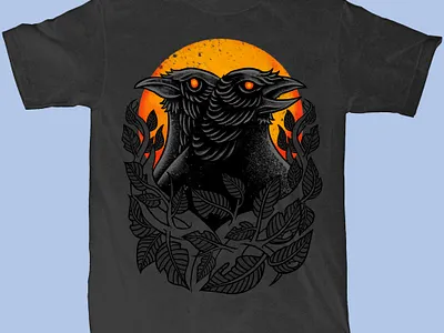 Available apparel design artwork band merch clothing design crow design illustration merch design merchandise design raven sebrodbrick t shirt design tshirt design