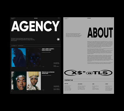 AGENCY agency blog branding design interface typography ui web