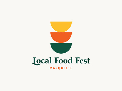 Local Food Fest Logo bowls branding erin waineo food icon l logo local local food logo logo design marquette michigan modern restaurant logo traverse city typogaphy