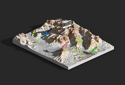 Stellenbosch - 3d map render Photoshop 3d 3d map generator extension generator heightmap illustration map openstreetmap photoshop plugin south africa