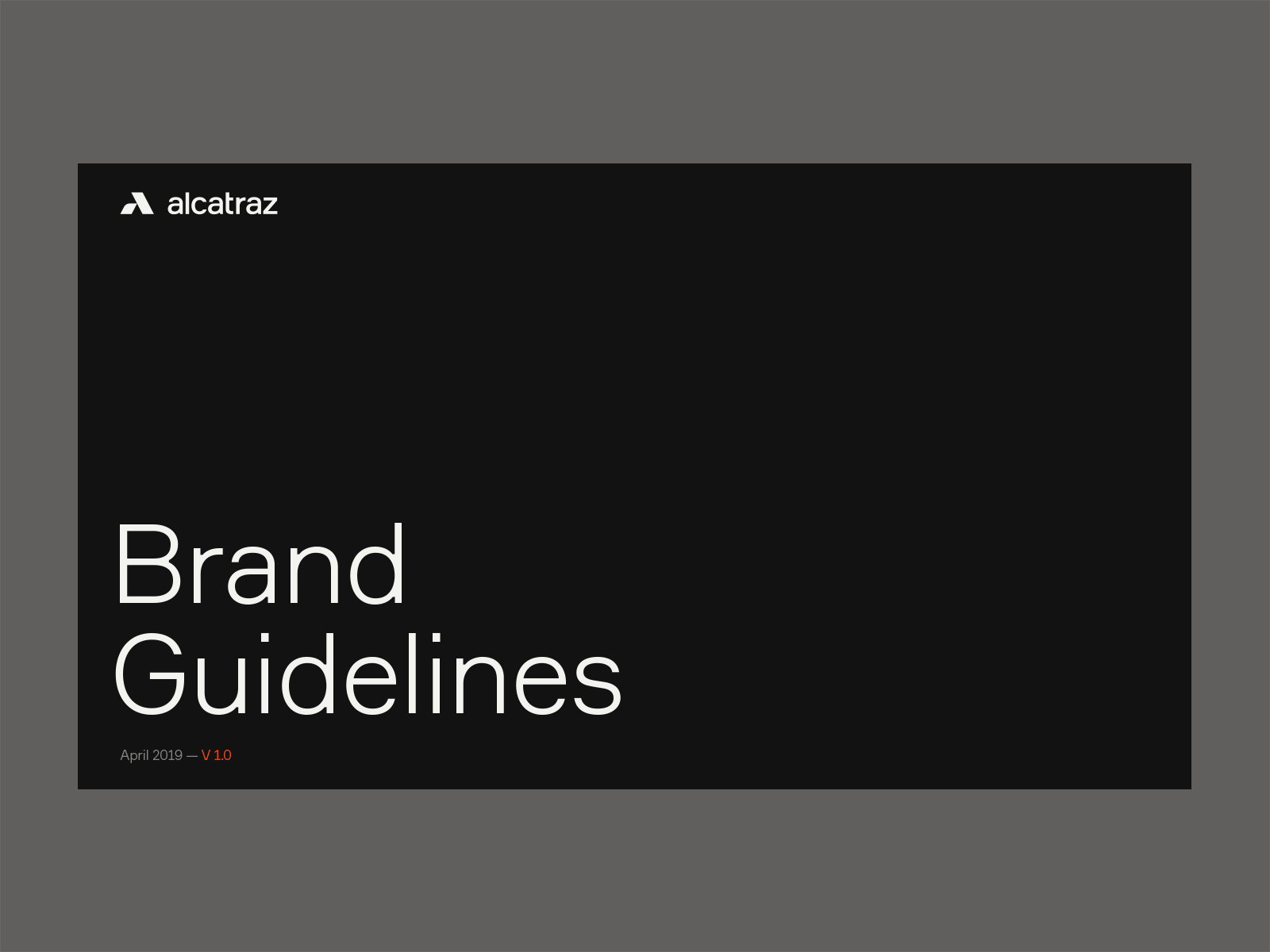 Alcatraz - Brand Guidelines brand brand design brand guidelines branding branding design color color palette guidelines layout logo logo design logo mark logotype mark typography word mark