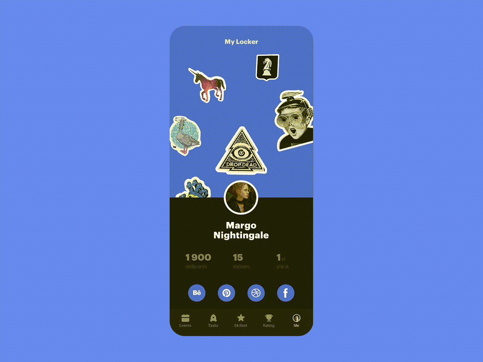 The Locker — BHSAD Skillset achievements animation app application color design flat mobile stickers ui