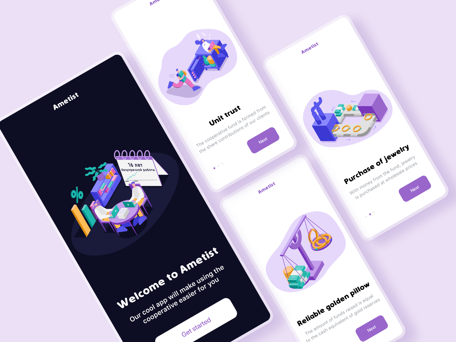Example of Bank mobile app onboarding