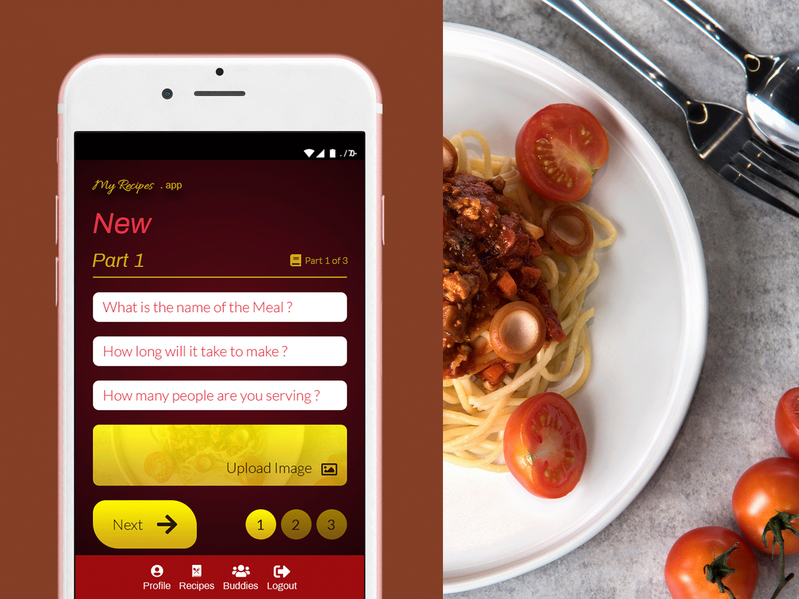 Creating recipe on My Recipe app app app design design dribbble ui ui design ux web design webdesign website concept website design