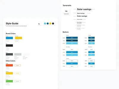 Genability WWW Style Guide branding buttons styleguide typography ui