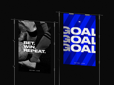 Posters for BETBY ⚡ branding design flat graphicdesign logo minimal modern typography vector website