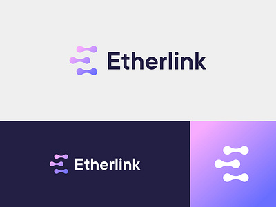 Etherlink - Logo Design bitcoin design letter letter e logo logo design logos logotype minimal techno