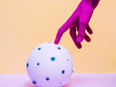 Touching The Future art colorful concept contemporary creative design hand hipster image painted photo photography pop purple still life surreal vibrant