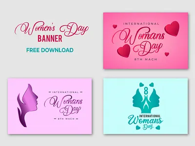 International Women’s Day Banner 8 march banner banner ads banner design behance branding facebook banner graphic design illustration illutration logo love vector web banner