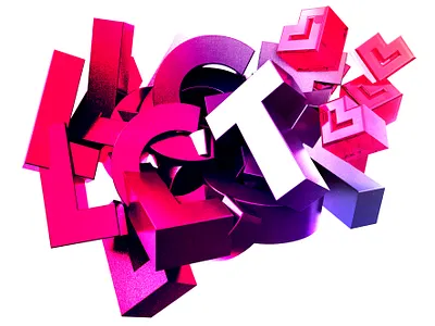 LCT 3d art cinema4d lct letters logo