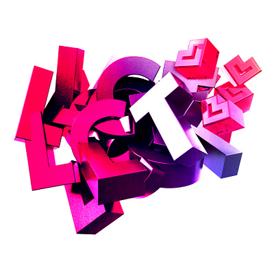 LCT 3d art cinema4d lct letters logo