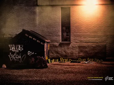 Alley Ad advertising alley cinema4d subtitle