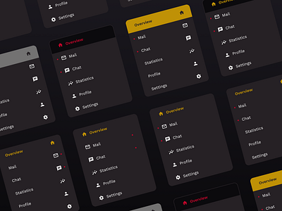 Dark Mode UI Navigation Ideation app banking clean dark design desktop interface minimal nav navigation social ui ux website