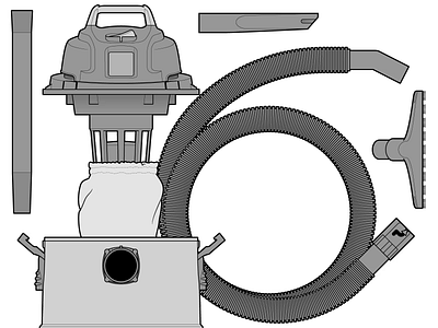 Zoom III adobe illustrator assembly instructional illustration instructions manual tech technical drawing technical illustration vacuum vector graphics