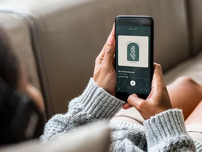 Juniper and Journey Podcast Logo juniper phone phone mockup podcast podcast logo