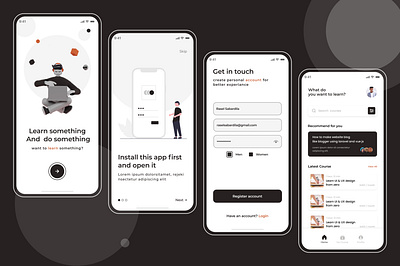 Design Aplication Online Course app design ui