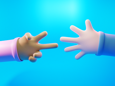 Blender-hand 3D 3d blender3d design