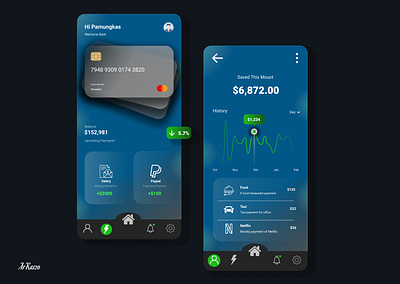 Finance app creditcard design finance mobile ui ux