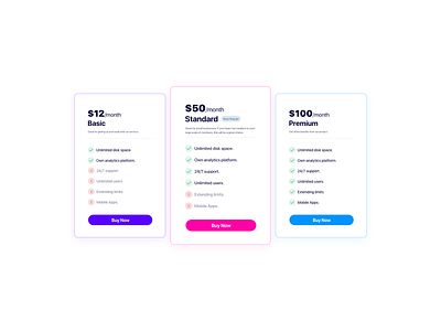 Pricing Table design flat pricing pricing page pricing plans pricing table simple ui uiux ux web