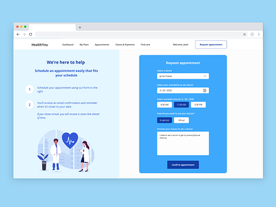 Registration Form adobexd appointment design doctor form registration ui ux webdesign xddailychallenge