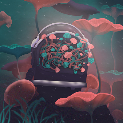 SPACE IMPLANTED @illustration adobe adobe photoshop design dribble shot dribbleartist illustration
