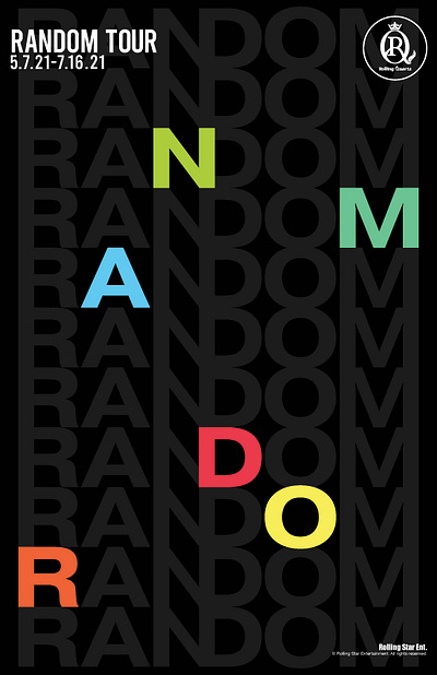 Random band poster black color design graphic arts korean music poster rock and roll song poster